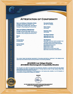 Ceiling fan CE certificate
