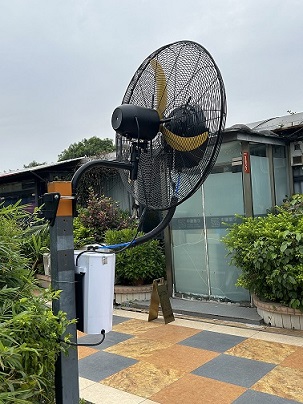 BLDC Industrial wall mount mist fan with fully sealed motor