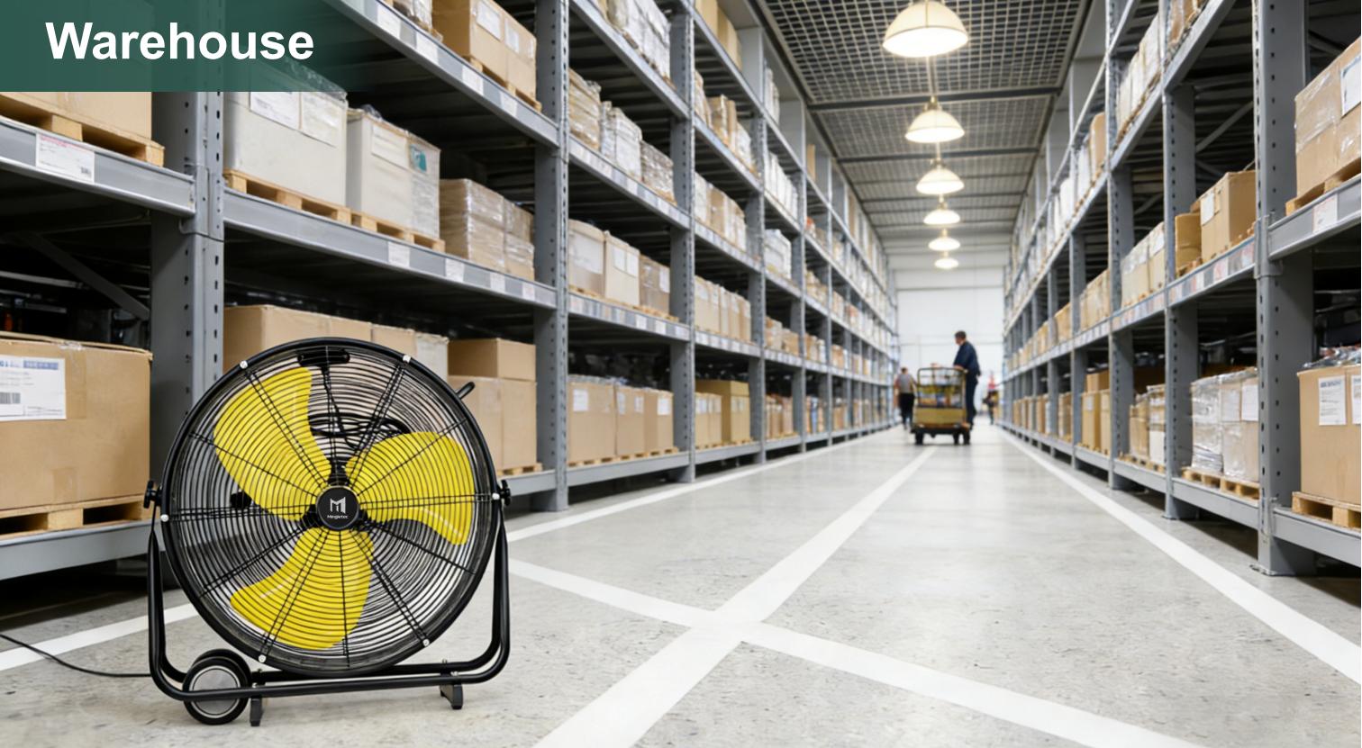 drum fan for warehouses use