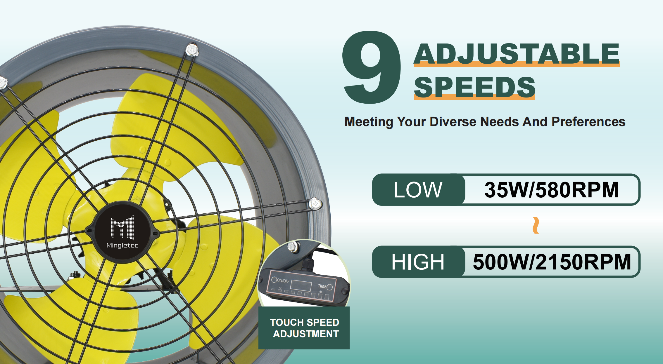 MFJ-D40F Touch control 9 speeds setting