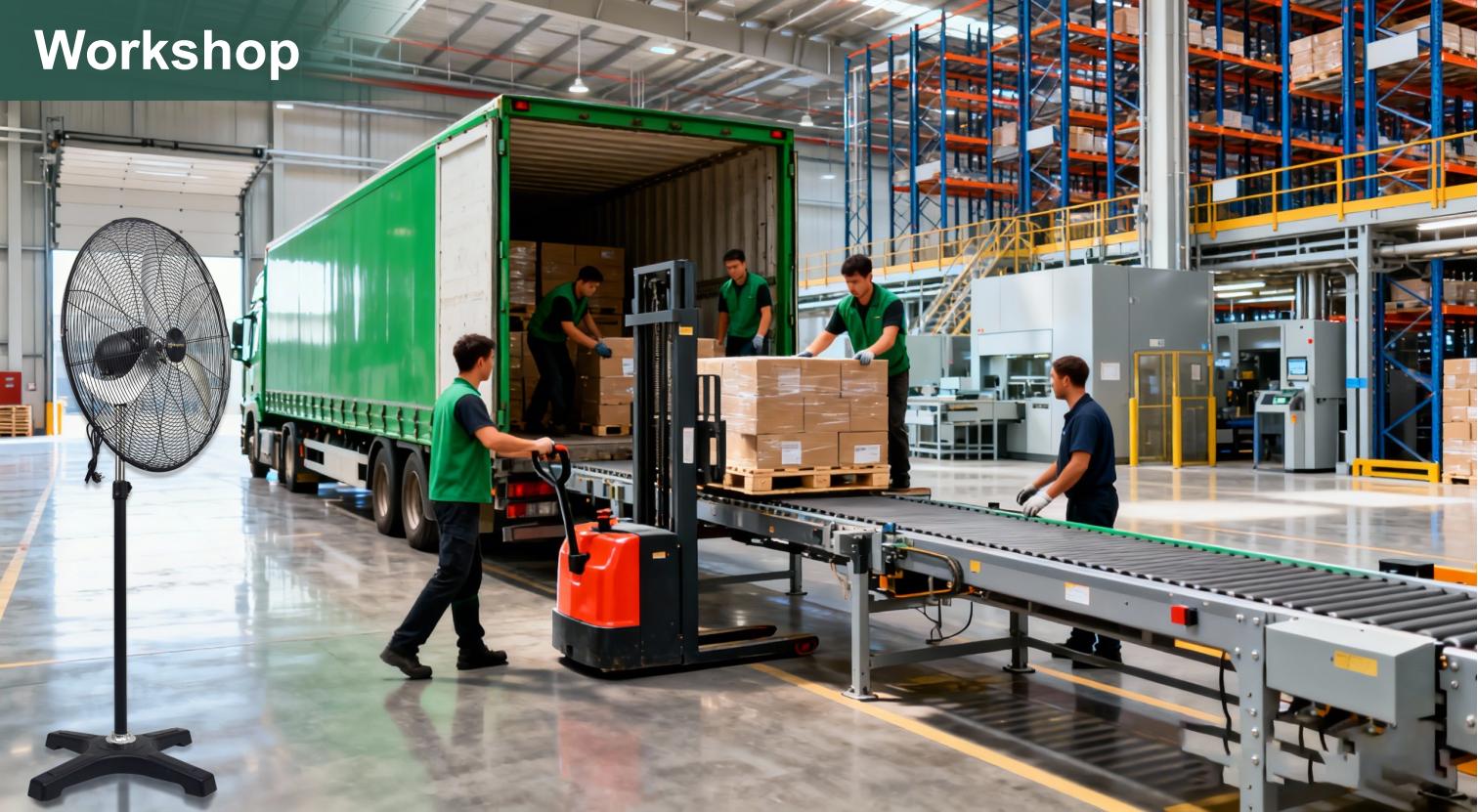 industrial fan for workshop use