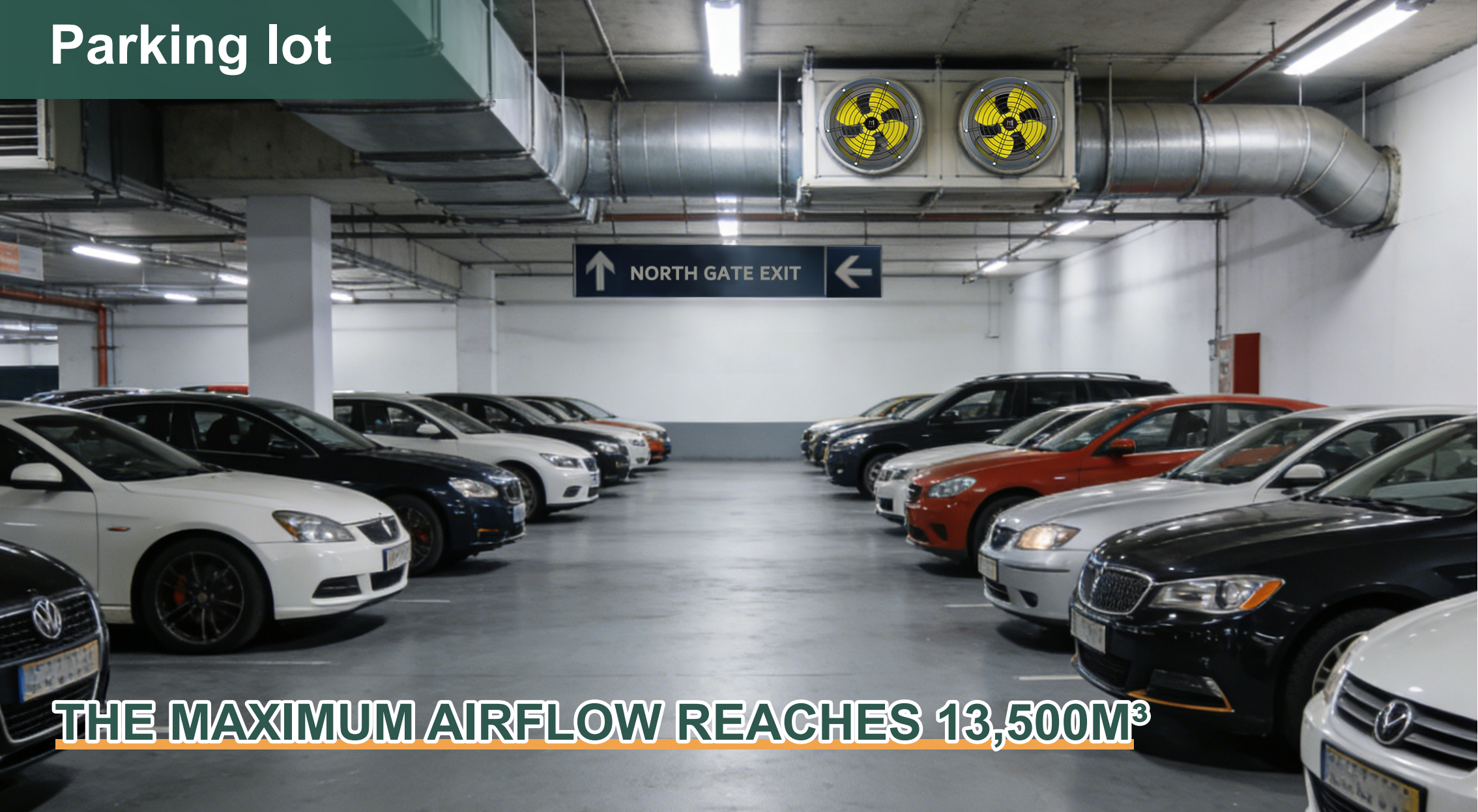 MFJ-D40F axial fan for parking lot use