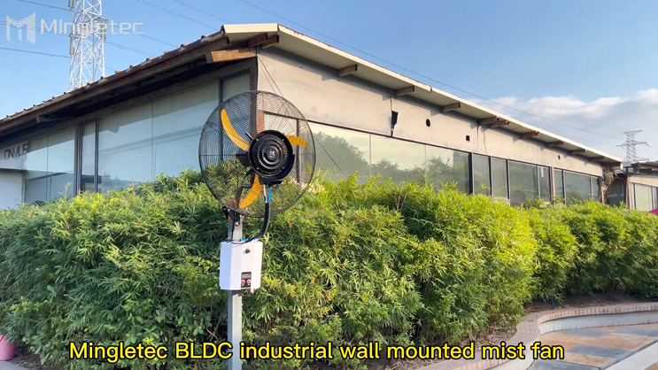 BLDC industrial wall mounted mist fan