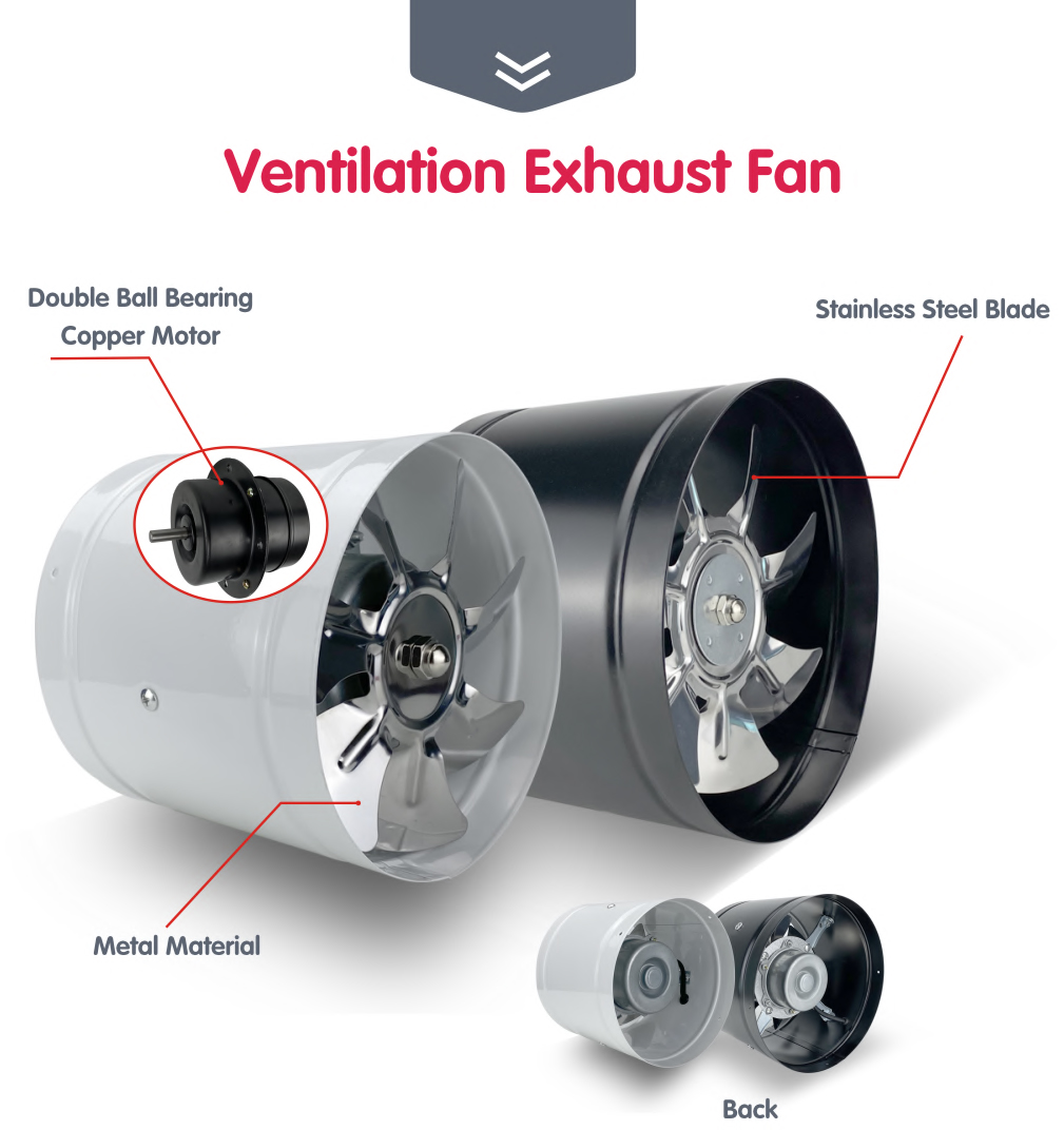 the product internal details of exhaust fan