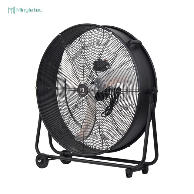High Velocity 24 30 Inch Heavy Duty Black Drum Fan