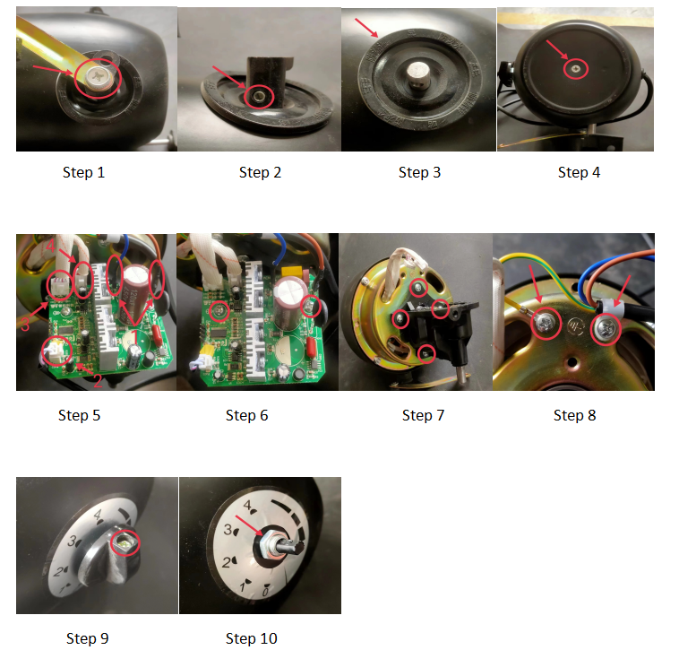 Disassembly steps