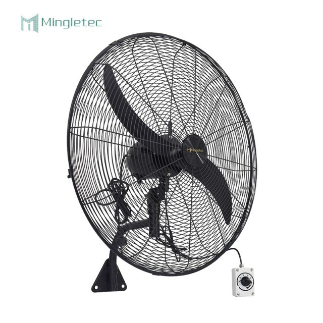 Outdoor Energy Efficient Heavy Duty Black Wall Mount Fan