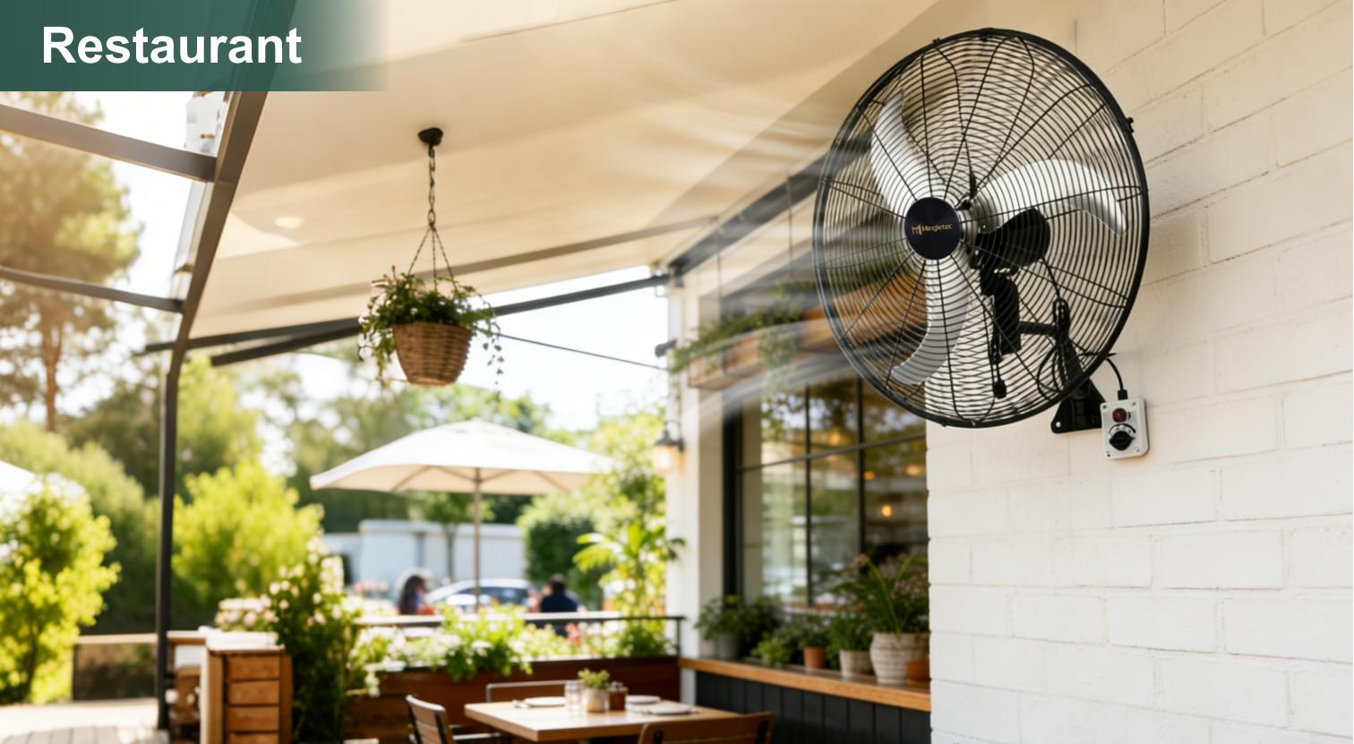 industrial wall fan for restaurant use