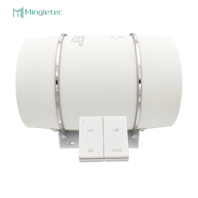 Low Noise 6 Inch Wall Mounted Inline Duct Fan with Speed Controller