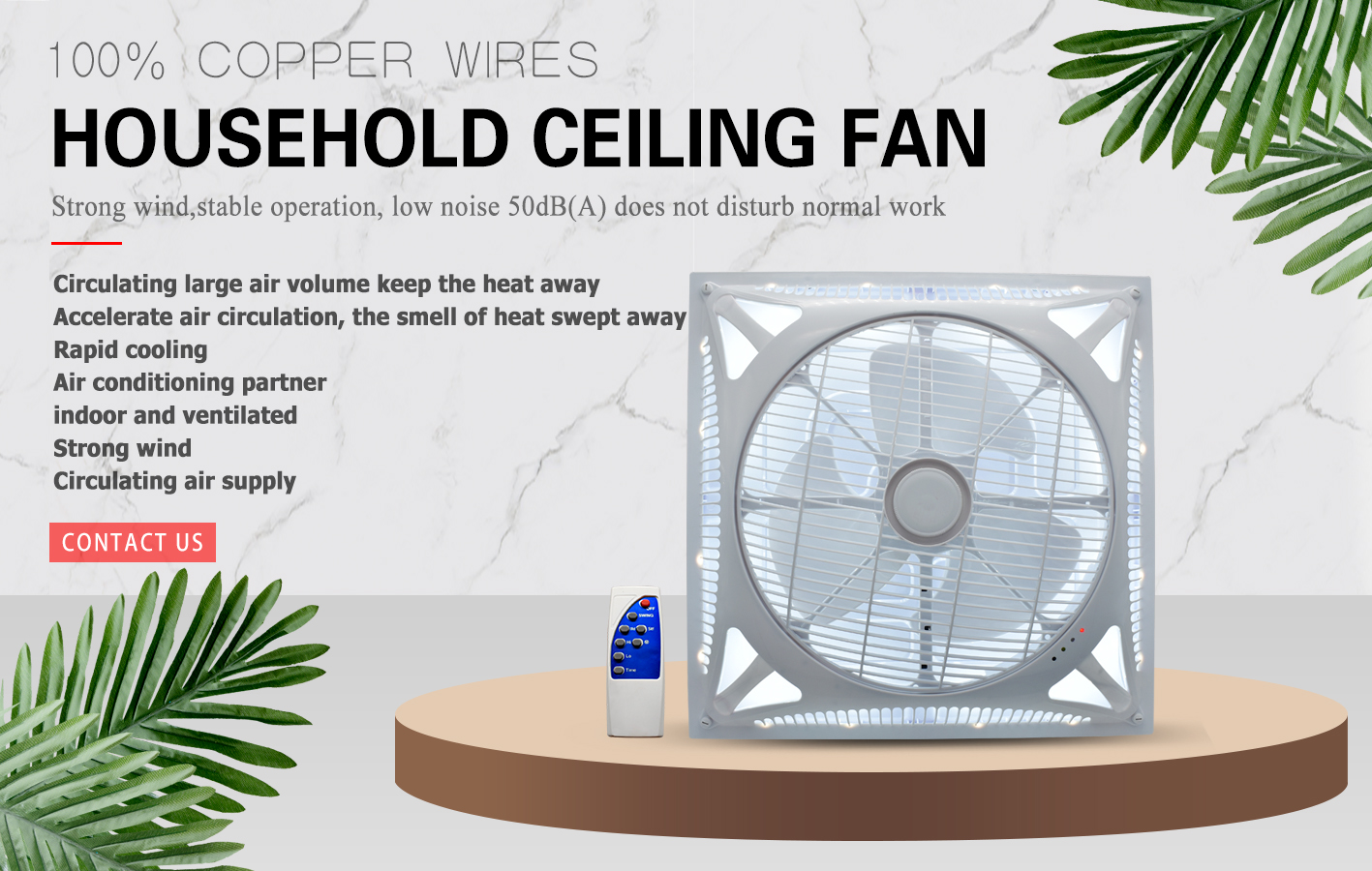 100% copper motor ceiling fan 