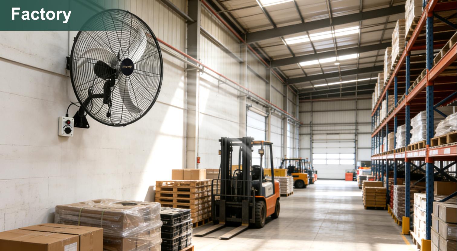 industrial wall fan for factory use
