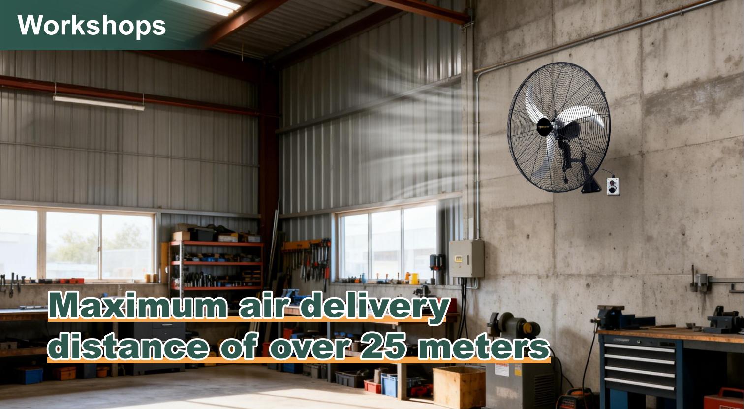 industrial wall fan for workshops use