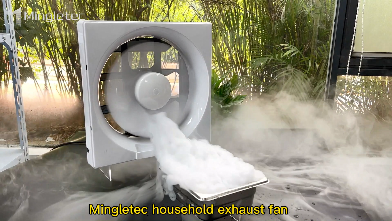 Wall mounted household exhaust fan