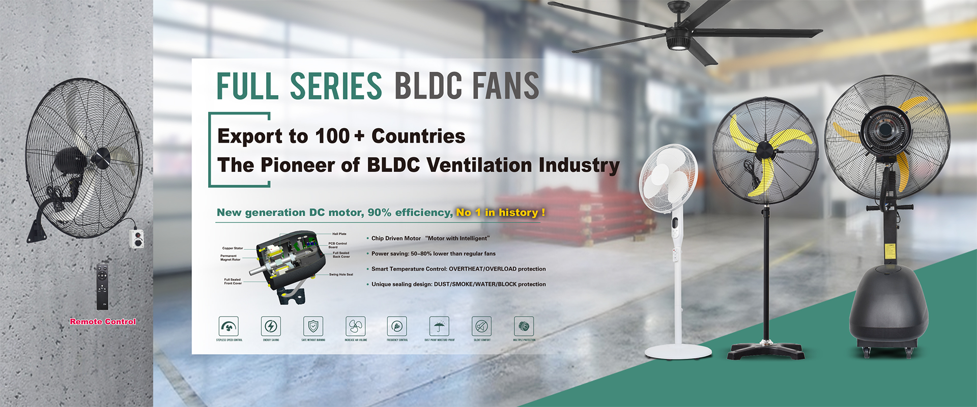 Brushless DC Motor Industrial fans manufacturer