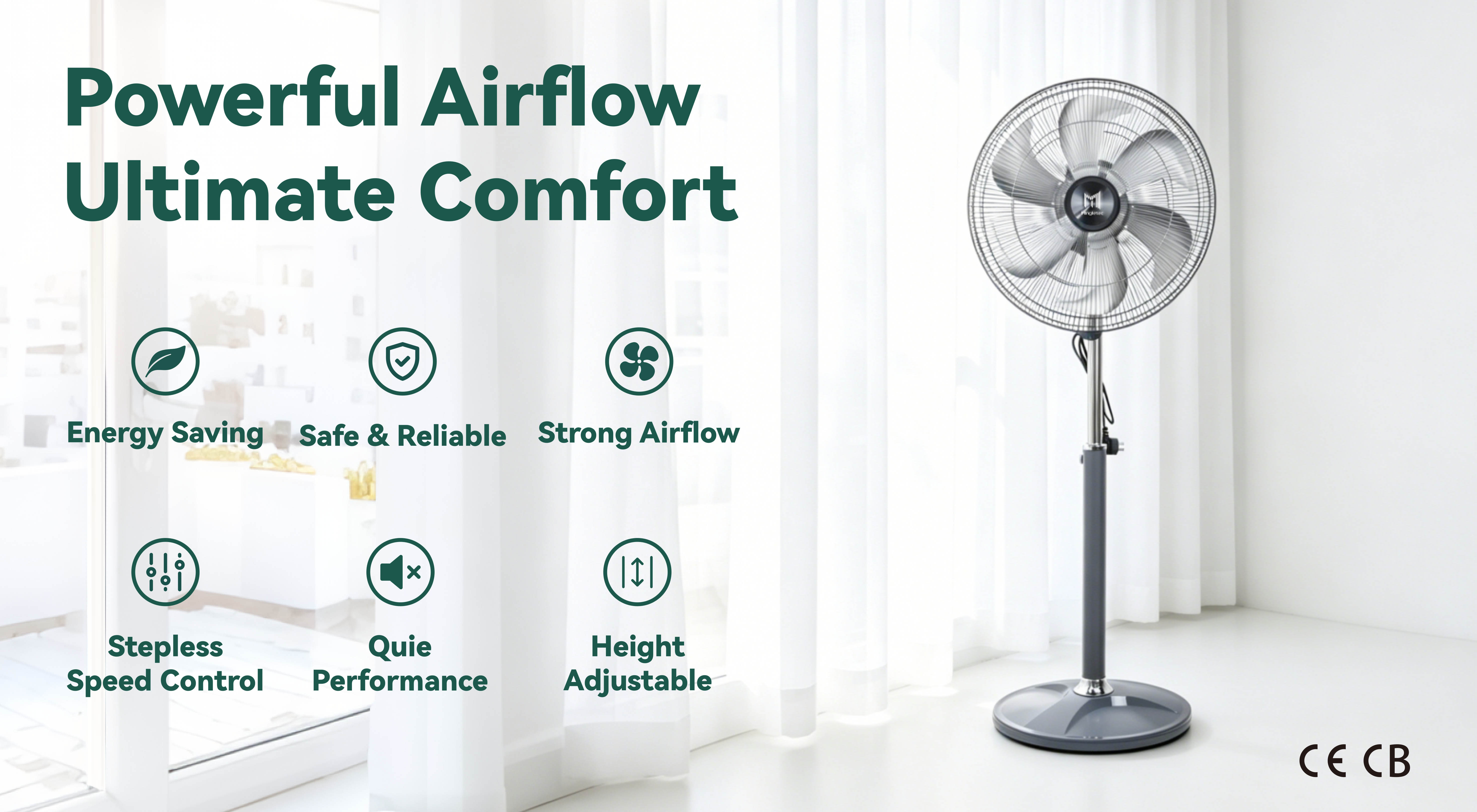 powerful airflow 18inch fan